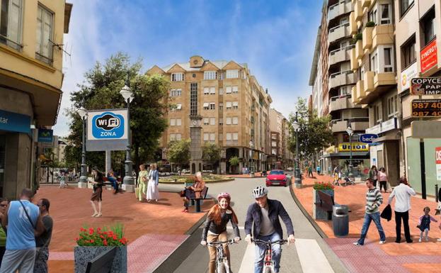 Imagen de lo que será la calle Camino de Santiago tras las obras previstas./