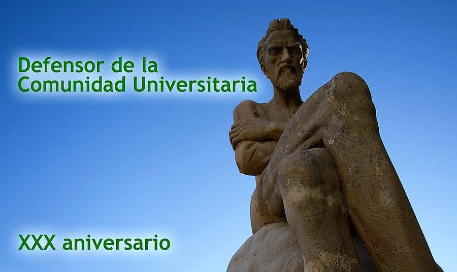 Cartel de la celebración del XXX aniversario de la figura del defensor.