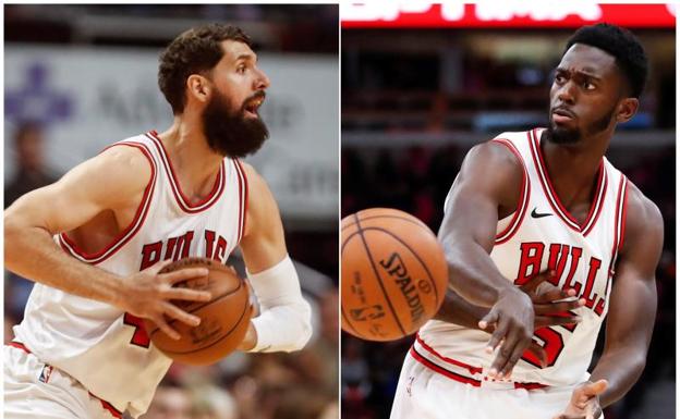 Nikola Mirotic (i) y Bobby Portis. /EFE