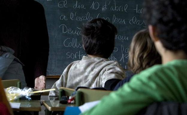 Clase de primaria en Barcelona./