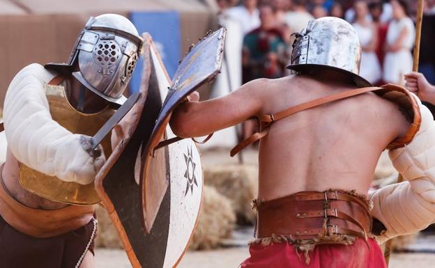 Recreación de Astures y Romanos./