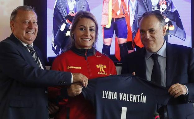Lydia Valentín, en la sede de la Liga./EFE