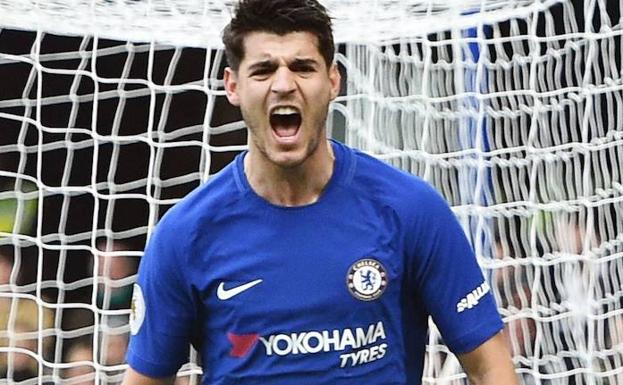 Morata, delantero del Chelsea. /Facundo Arrizabalaga (Efe)