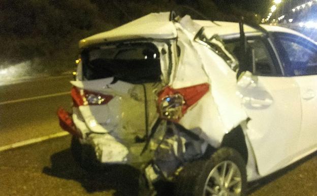 IMagen de uno de los vehículos implicados en el accidente./