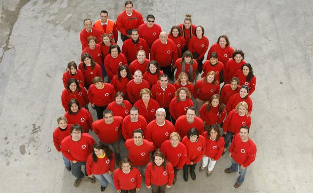Imagen de un grupo de voluntarios de Cruz Roja./