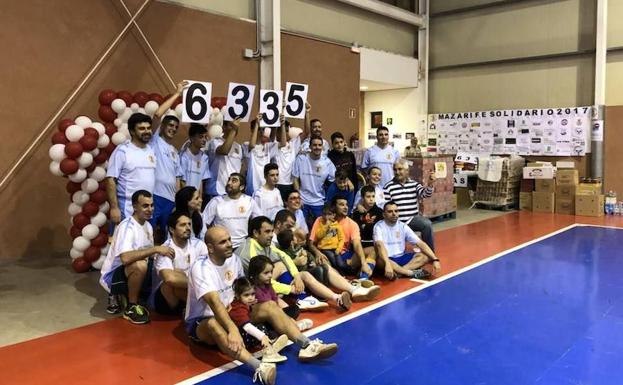 Foto final con la cifra recaudada./