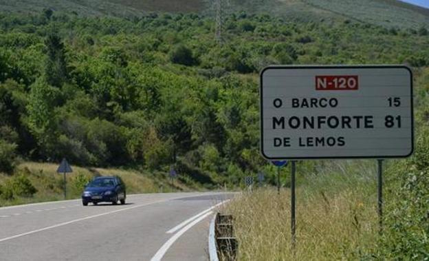 Imagen de la carretera N-120 a su paso por León./