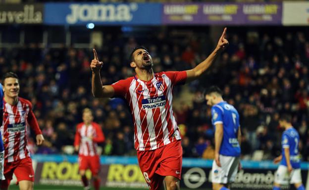 Costa celebra su gol en Lleida/EFE
