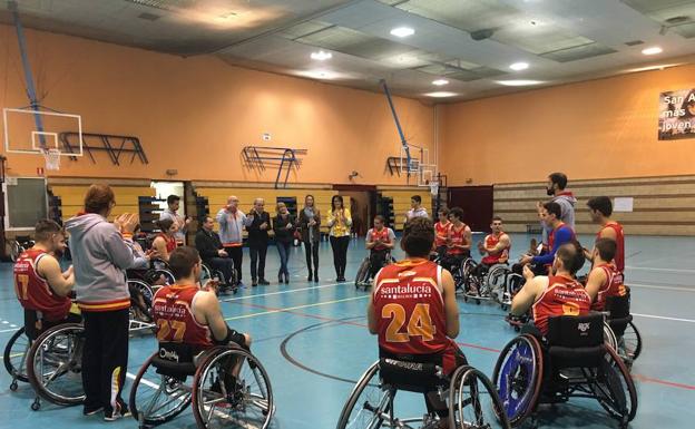 Imagen de la selección durante esta mañana./