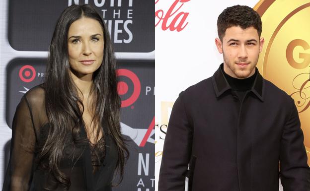 Demi Moore y Nick Jonas. /Reuters/Efe