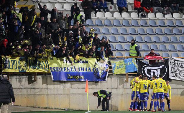 Instante del gol del Cádiz./Peio García