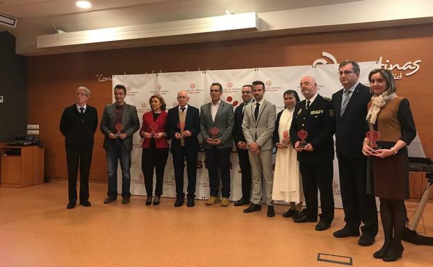 Instante de la entrega de premios./