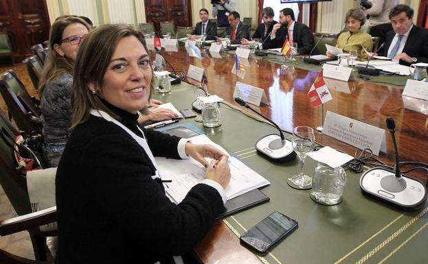 La consejera de Agricultura y Ganadería de la Junta, Milagros Marcos, participen el Consejo Consultivo de Política Agraria para Asuntos Comunitarios./Lázaro
