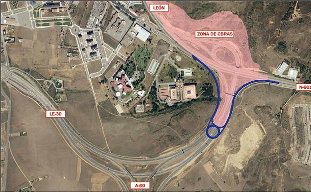 Desvío provisional para la realización de las obras./