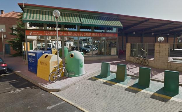 Actual estación de autobuses de Santa María del Páramo./