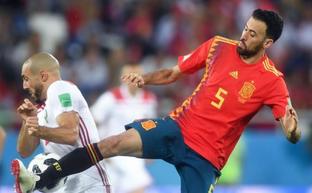 Busquets, en un momento del partido./Afp