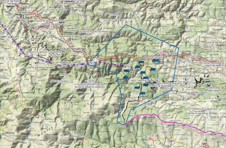 Imagen del estudio sobre el impacto en el Camino de Santiago.