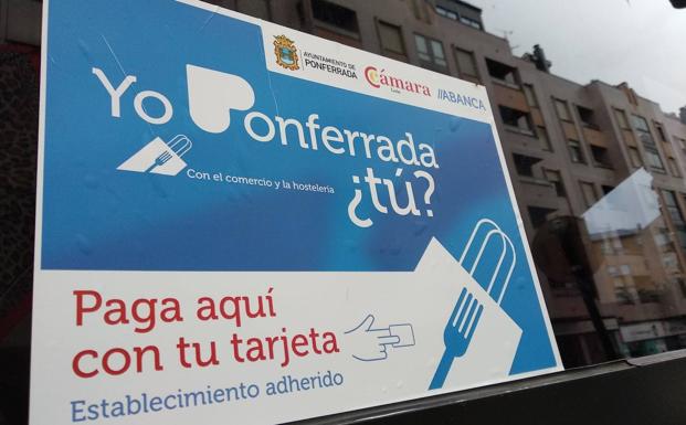 Establecimiento adherido a la campaña de apoyo al comercio 'Yo Ponferrada, ¿tú?'./Carmen RAmos