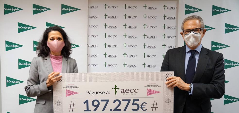 El Corte Inglés delivers 197,275 euros to the AECC for its new research project in breast cancer