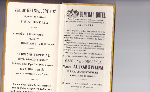 La guía de 1910 incorporaba publicidad externa