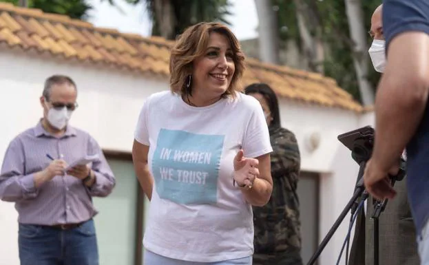 Susana Díaz durante un acto con militantes del PSOE en Córdoba, este sábado./EFE