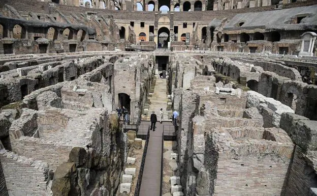 Hipogeo del Coliseo de Roma./EFE
