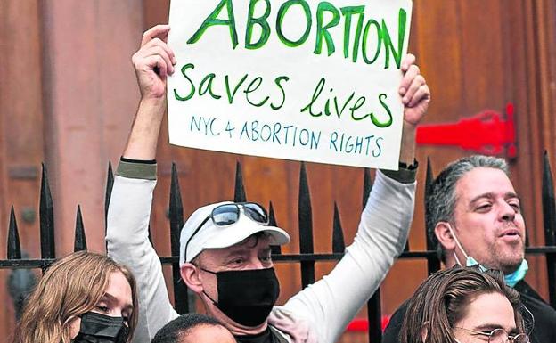 Manifestación en favor del aborto en Nueva York. /afp