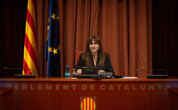 La presidenta del Parlament de Cataluña, Laura Borràs. /D. Zorrakino / E. p.